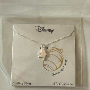 New Disney Sterling Silver Poobear Necklace